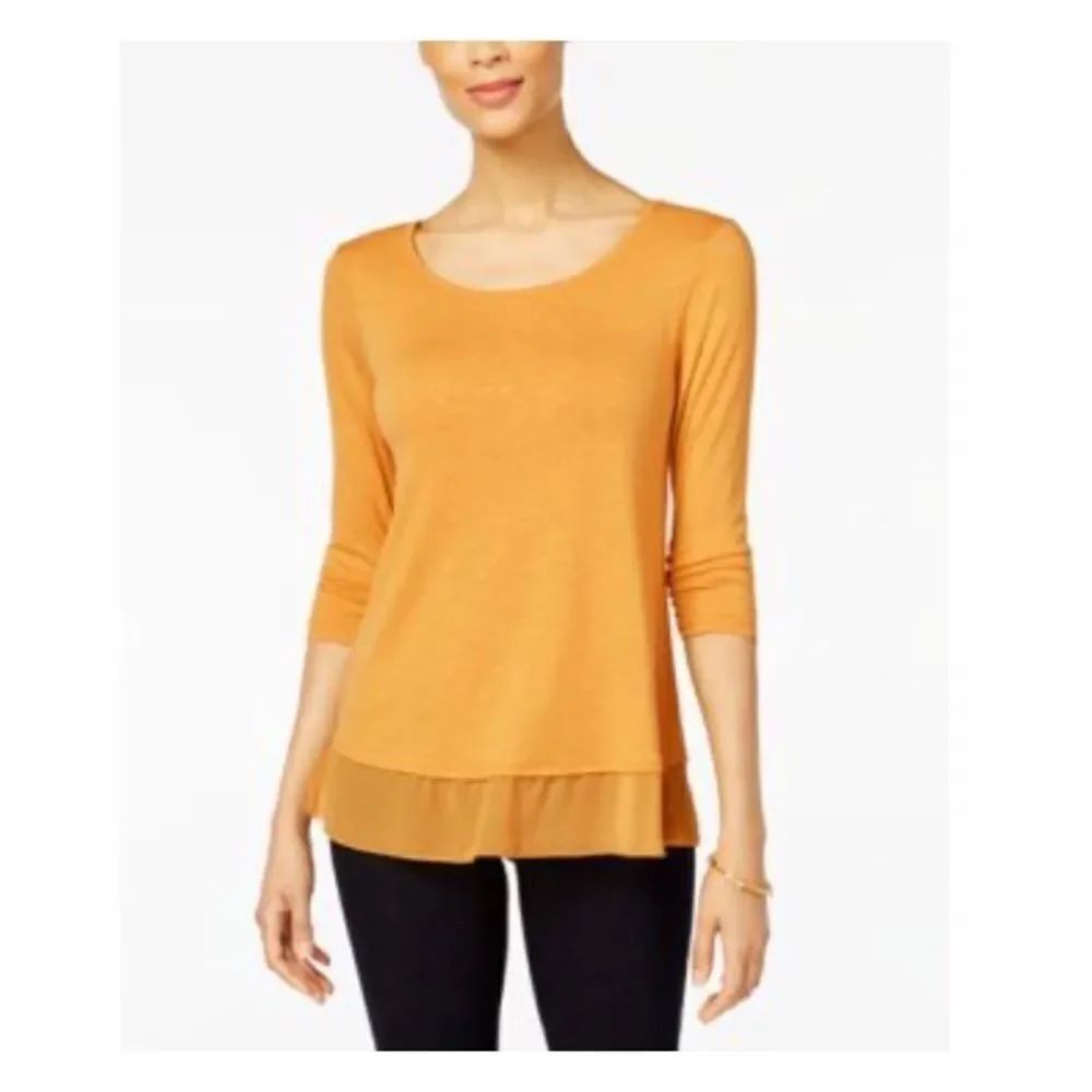 Style & Co Chiffon-Hem Top women’s size XS